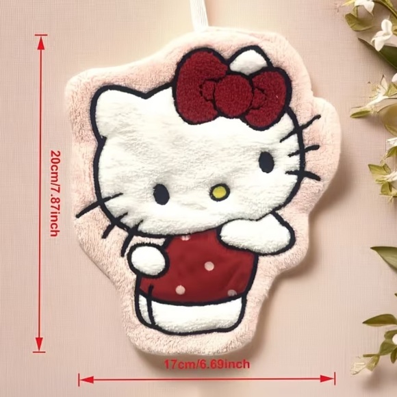 Hello Kitty Red Polka Dot Hanging Towel - Picture 2 of 3
